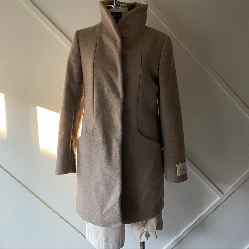 Wilfred Cocoon Wool Cashmere Coat in Taupe - XS